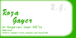 roza gayer business card